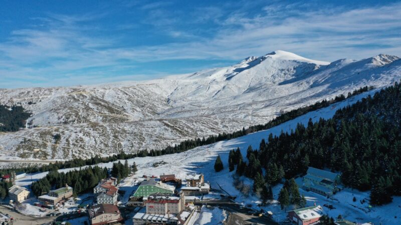 Uludağ zirvesi gece manzarası Bursa ışıkları