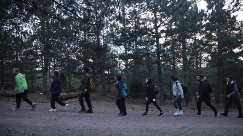 Bursa Uludağ eteklerinde gece yürüyüş rotası manzarası